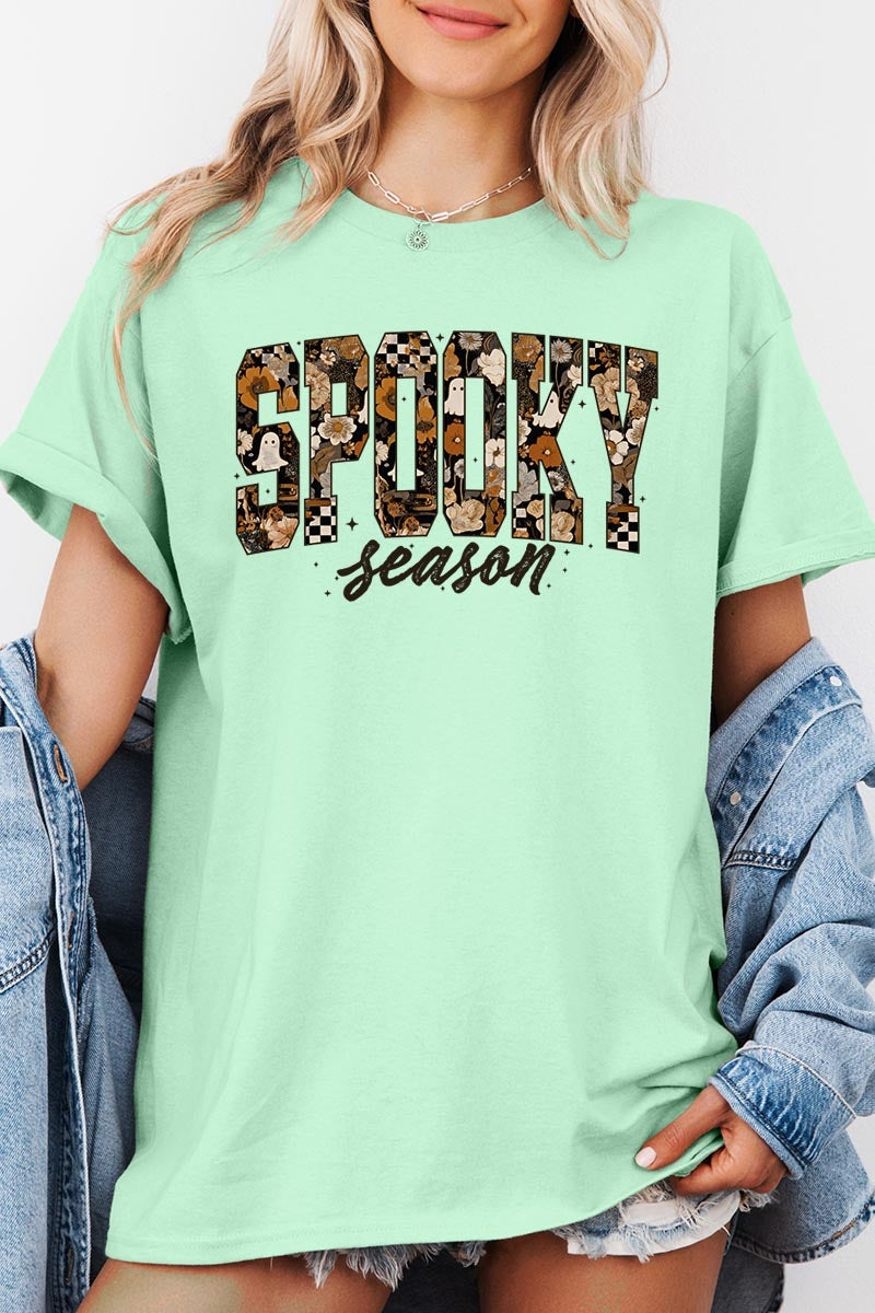 5000-E3105 Spooky Season Halloween Graphic Heavy Cotton Tee $9