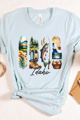 US3001-E3061ID Idaho State Brushstroke Graphic Tee $12.5