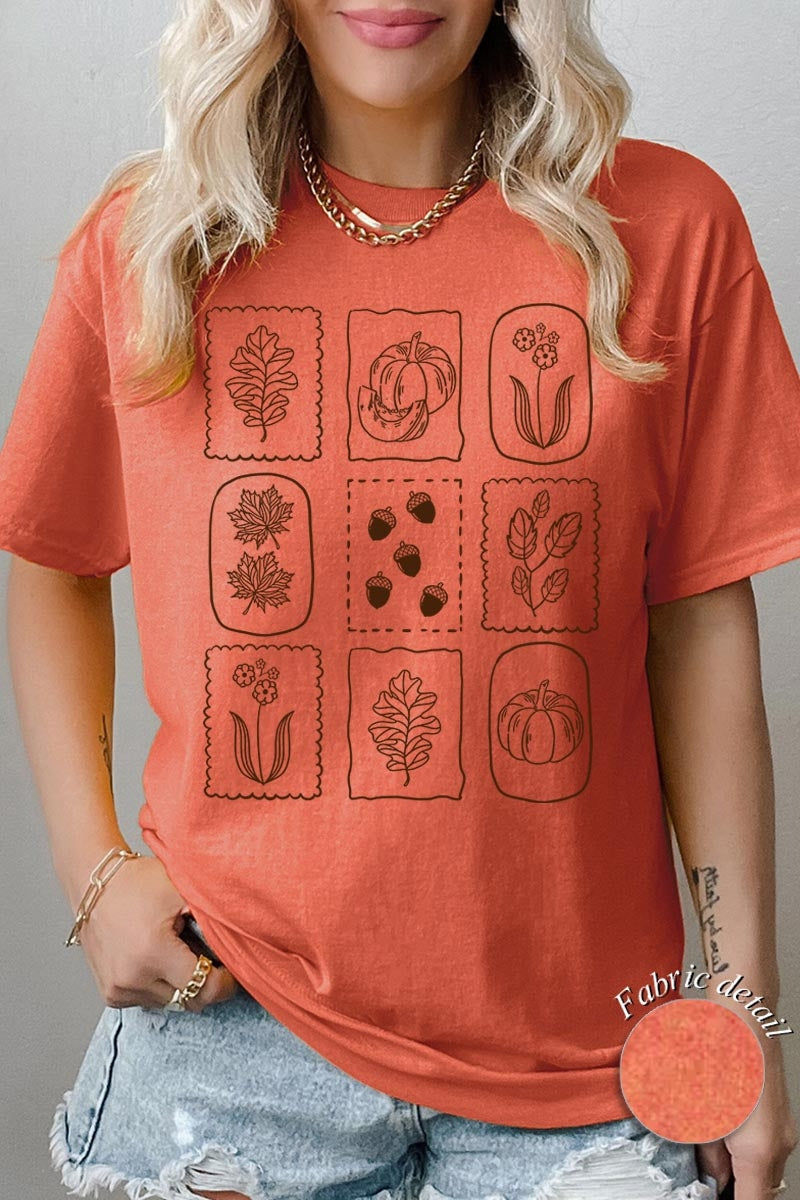 5000-E3101 Autumn Graphic Heavy Cotton Tee $9
