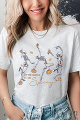 US3001P-E3123 Halloween Skeleton Graphic Plus Tee $16