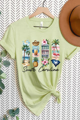 US3001-E3061SC South Carolina State Brushstroke Graphic Tee $12.5