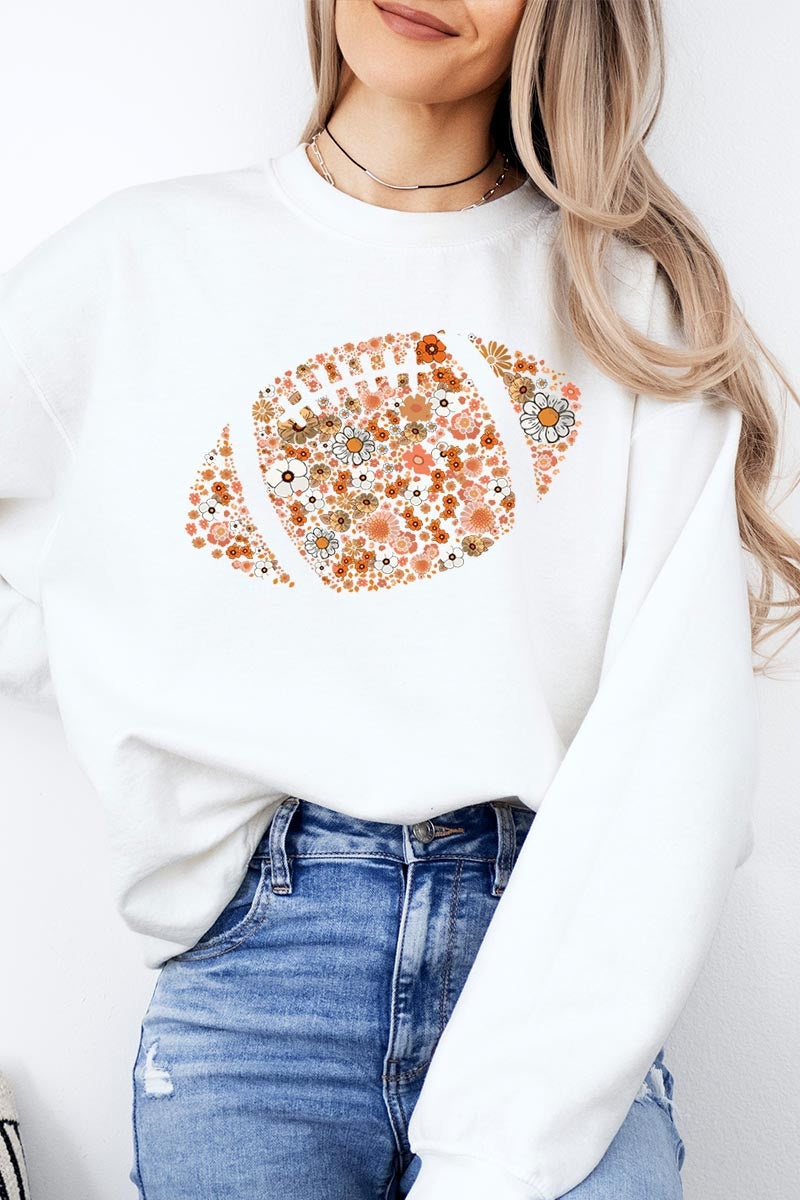 UL180-E3133 Floral Football Graphic Sweatshirt $20