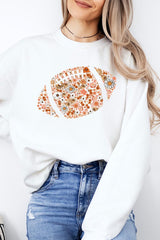 UL180-E3133 Floral Football Graphic Sweatshirt $20