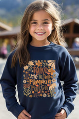 UL180B-E3136Z Take Me To The Pumpkin Patch Kids Graphic Sweatshirt $20