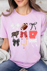 US3001-E3077 Arkansas Football Graphic Tee $12.5