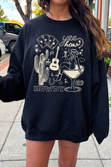UL180P-E3097 Cowgirl Country Music Graphic Plus Sweatshirt $25