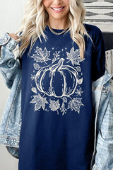 5000-E3162 Fall Pumpkin Graphic Heavy Cotton Tee $9