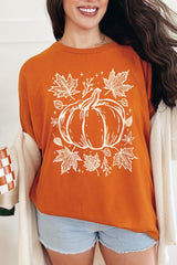 5000P-E3162 Fall Pumpkin Graphic Plus Heavy Cotton Tee $12.75