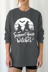 UL240-E3161 Local Witches Halloween Graphic Long Sleeve Tee $13.75
