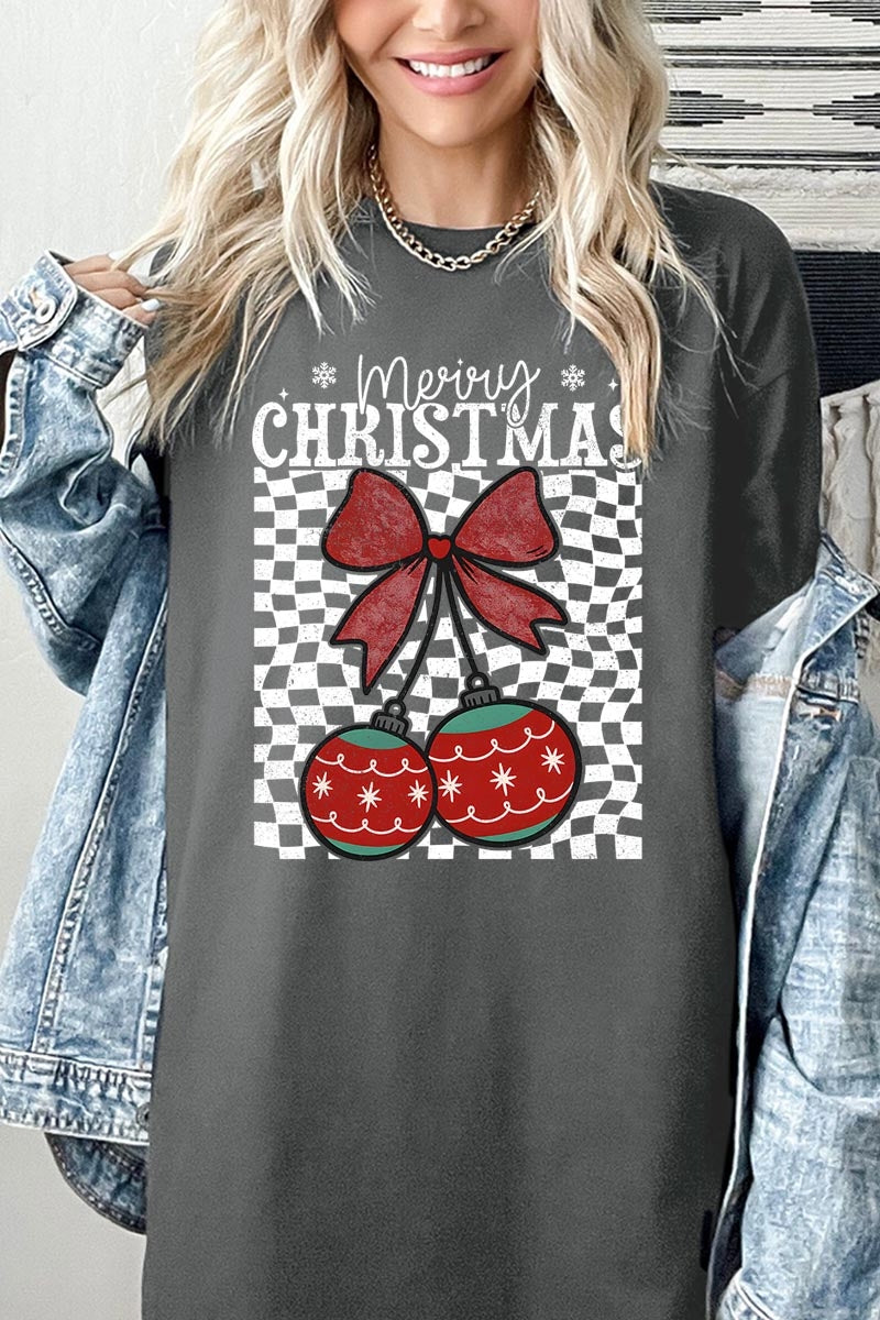 5000P-E3196 Cherry Ornament Christmas Graphic Plus Heavy Cotton Tee $12.75