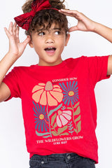 US3001Y-E3067Z Consider the Wildflowers Kids Graphic Tee $11