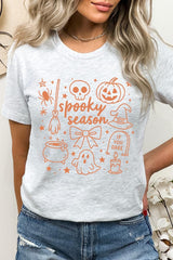 US3001-E3141 Halloween Doodle Graphic Tee $12.5