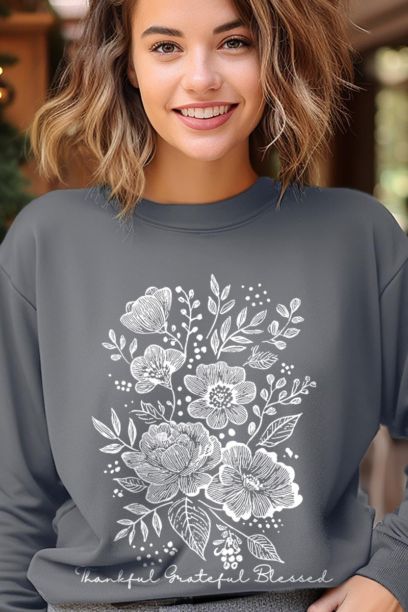 UL180P-E3155 Neutral Thanksgiving Graphic Plus Sweatshirt $25