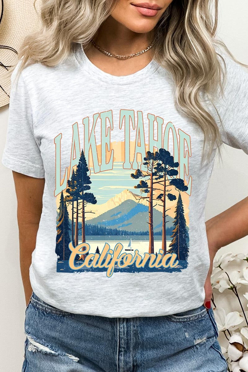 US3001-E3059 Lake Tahoe Graphic Tee $12.5