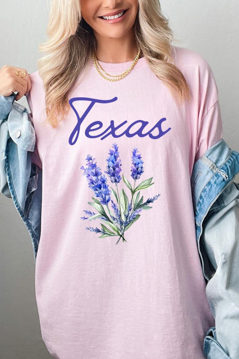 5000P-E3060 Texas Bluebonnet Graphic Plus Heavy Cotton Tee $12.75