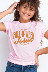 US3001Y-E3143Z Are You Fall O Ween Jesus Kids Graphic Tee $11