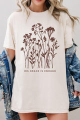 5000-E3146 Christian Wildflower Graphic Heavy Cotton Tee $9
