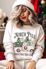 UL180P-E3174 North Pole Christmas Graphic Plus Sweatshirt $25