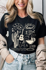 US3001P-E3097 Cowgirl Country Music Graphic Plus Tee $16