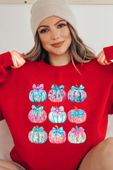 UL180-E3137 Coquette Pumpkin Graphic Sweatshirt $20