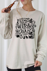 UL240-E3139 In a World of Witches Graphic Long Sleeve Tee $13.75