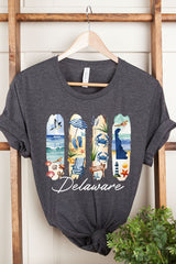 US3001-E3061DE Delaware State Brushstroke Graphic Tee $12.5