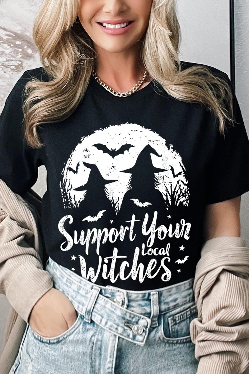 US3001-E3161 Local Witches Halloween Graphic Tee $12.5