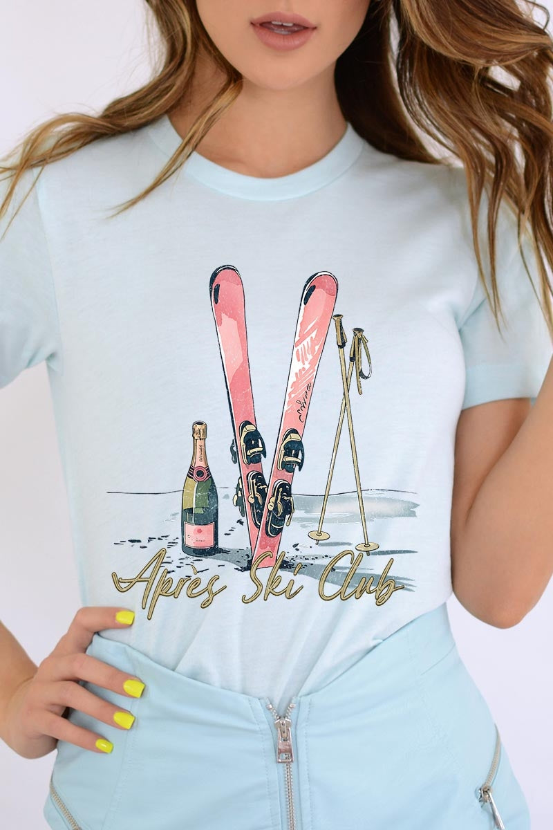 US3001P-E3187 Apres Ski Club Graphic Plus Tee $16