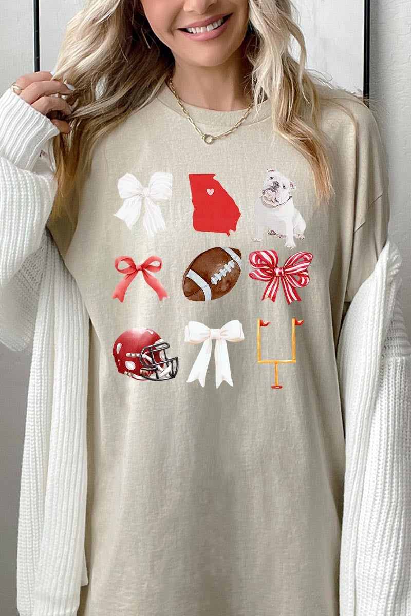 5000-E3080 Georgia Football Graphic Heavy Cotton Tee $9