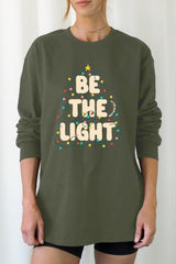 UL240P-E3202 Be the Light Christmas Graphic Plus Long Sleeve Tee $17