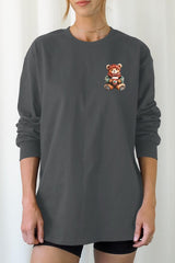 UL240P-E3175 Christmas bear Graphic Plus Long Sleeve Tee $17