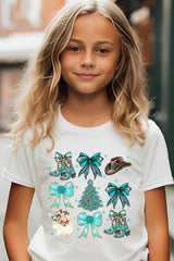 US3001Y-E3180Z Western Christmas Kids Graphic Tee $11