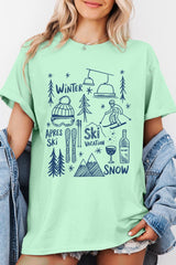 5000-E3188 Ski Doodle Graphic Heavy Cotton Tee $9