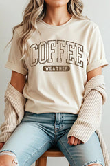 US3001P-E3207 Coffee Weather Graphic Plus Tee $16