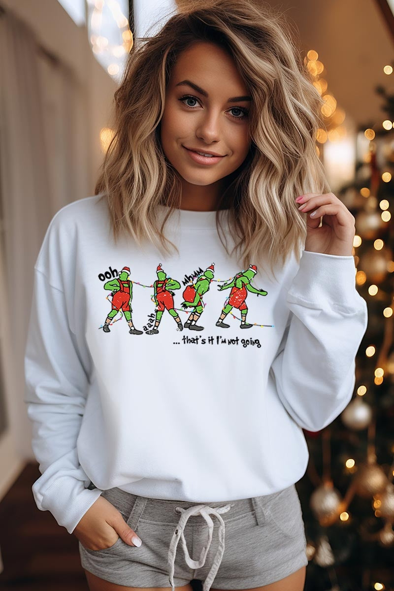 UL180-E3203 Grinch Dance Funny Christmas Graphic Sweatshirt $20