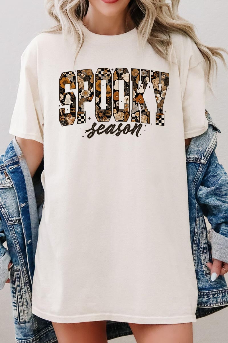 5000-E3105 Spooky Season Halloween Graphic Heavy Cotton Tee $9