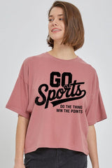 CTS-E3103 Go Sports Graphic Relaxed Crop Top $11
