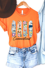 US3001P-E3061CT Connecticut State Brushstroke Graphic Plus Tee $16