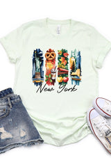 US3001P-E3061NY New York State Brushstroke Graphic Plus Tee $16