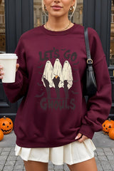 UL180-E3160 Letu2019s Go Ghouls Ghost Graphic Sweatshirt $20