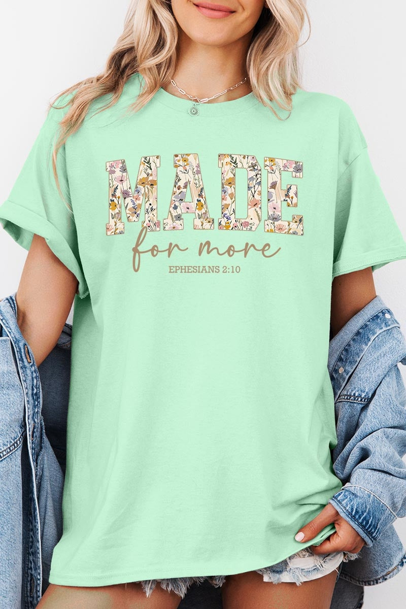 5000-E3068 Made for More Faith Graphic Heavy Cotton Tee $9