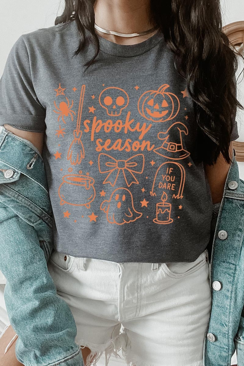 US3001-E3141 Halloween Doodle Graphic Tee $12.5