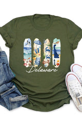US3001-E3061DE Delaware State Brushstroke Graphic Tee $12.5