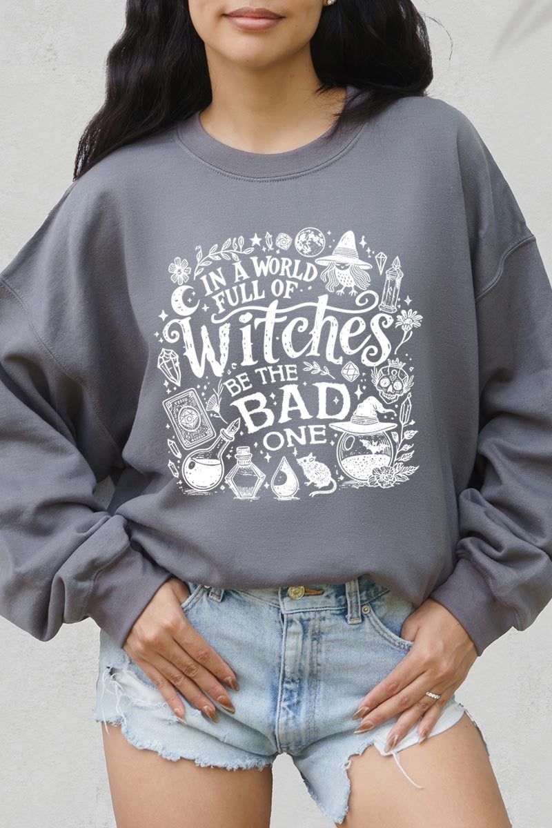 UL180-E3139 In a World of Witches Graphic Sweatshirt $20