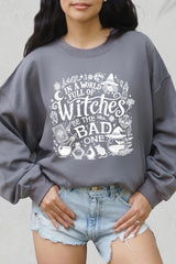 UL180-E3139 In a World of Witches Graphic Sweatshirt $20