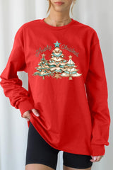 UL240P-E3185 Howdy Christmas Graphic Plus Long Sleeve Tee $17