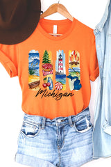 US3001P-E3061MI Michigan State Brushstroke Graphic Plus Tee $16