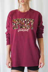 UL240-E3105 Spooky Season Halloween Graphic Long Sleeve Tee $13.75
