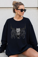 UL180-E3176 Western Bullskull Graphic Sweatshirt $20