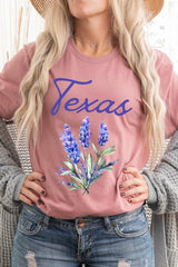 US3001-E3060 Texas Bluebonnet Graphic Tee $12.5